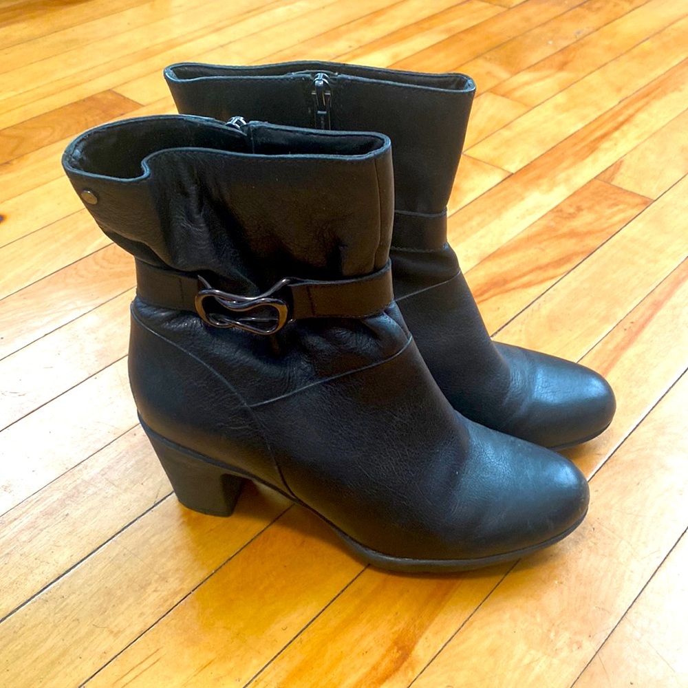 NEW Clark’s Black Leather Booties